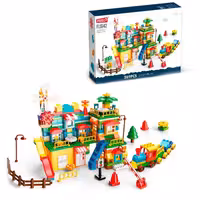 اسباب بازی لگو خانه و قطار فیلو 269 تکه FEELO کد FL1642