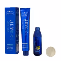 رنگ مو جوو مدل Excellence شماره 90.00 حجم 100 میلی لیتر رنگ یخی به همراه اکسیدان جوو کد 01 نه درصدی حجم 150 میلی لیتر