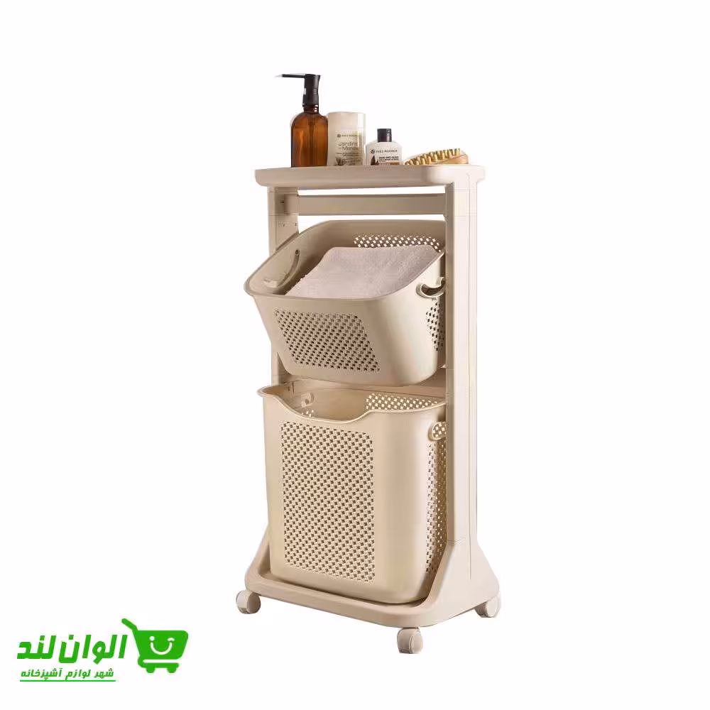 سبد نظم دهنده رخت دوطبقه لیمون مدل طرح بافت کد 34414