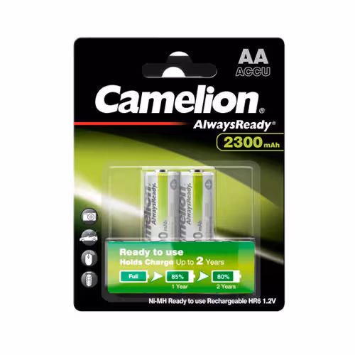 باتری قلمی شارژی کملیون 2300 میلی آمپر مدل Camelion AlwaysReady