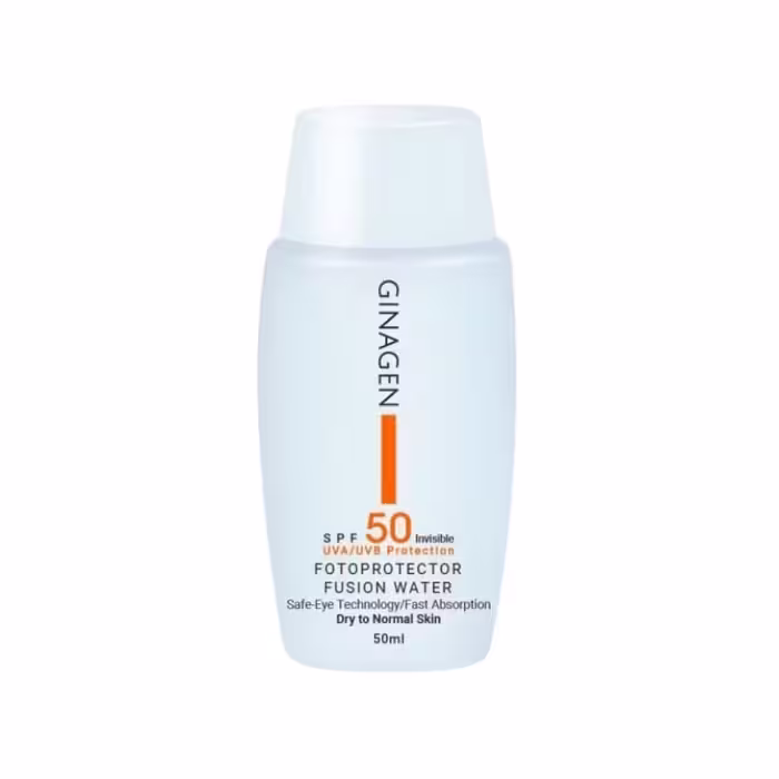 کرم ضدآفتاب ژیناژن بی رنگ SPF50 مناسب پوست خشک و نرمال