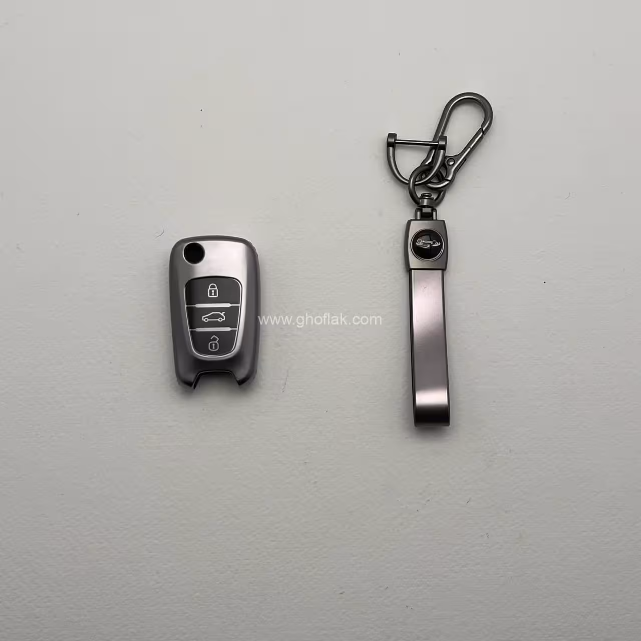 کاور ریموت هیوندایی و کیا کلید تاشو طرح متالیک با بند ست