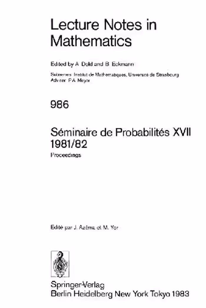 خرید و دانلود نسخه کامل کتاب Seminaire de Probabilits XVII 1981/82