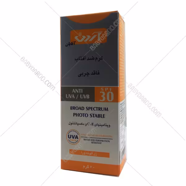 کرم ضد آفتاب مردانه آردن SPF30 فاقد چربی 60 گرم