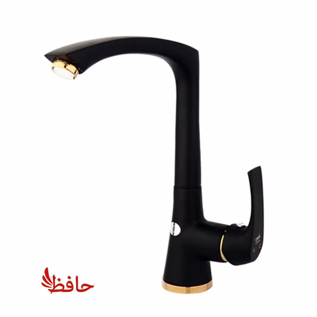 شیر ظرفشویی راسان مدل لوتوس مشکی طلایی