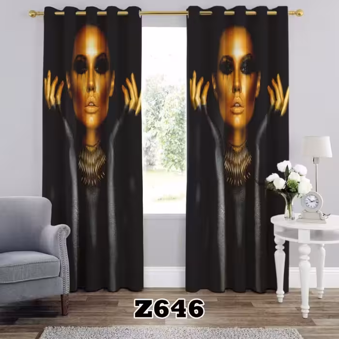 پرده سه بعدی طرح چهره