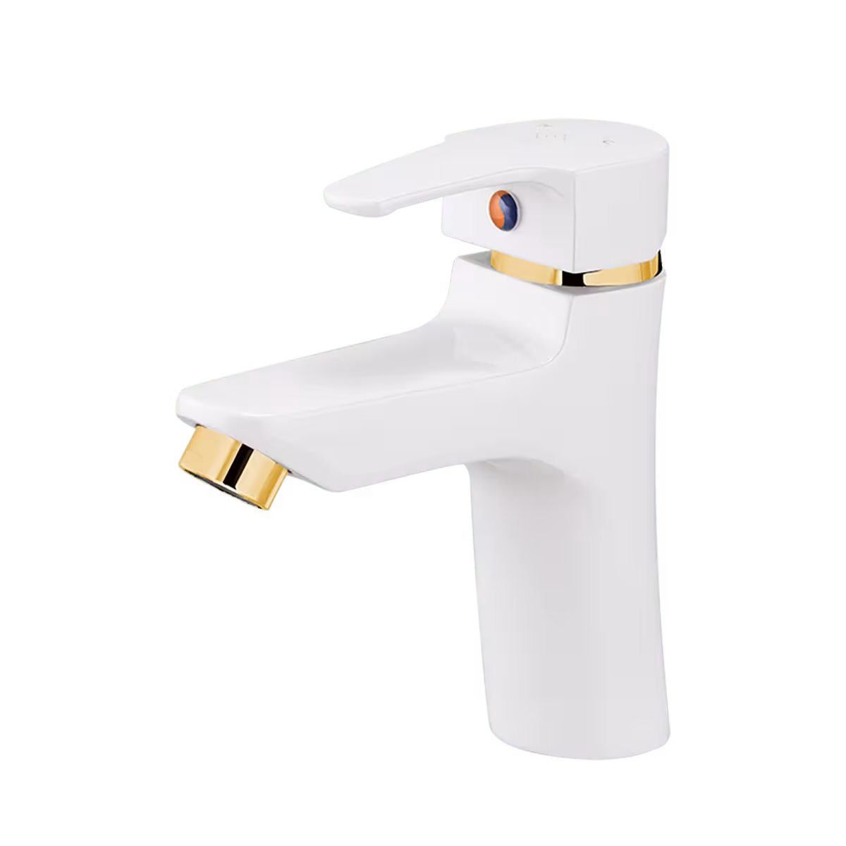 شیر روشویی کاویان مدل آنیتا سفید طلایی