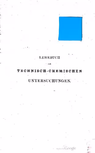 خرید و دانلود نسخه کامل کتاب Lehrbuch der technisch-chemischen Untersuchungen