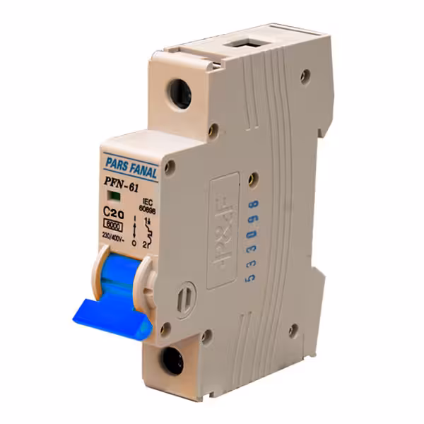فیوز مینیاتوری تک فاز پارس فانال مدل C20 بسته 12 عددی