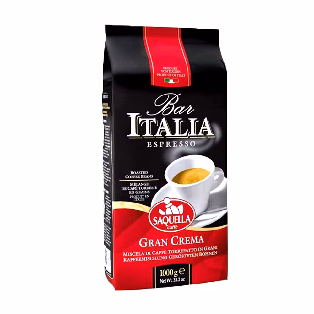 قهوه ایتالیا گرن کرما ساکوئلا قرمز یک کیلویی ا Gran creama Italy coffee bean
