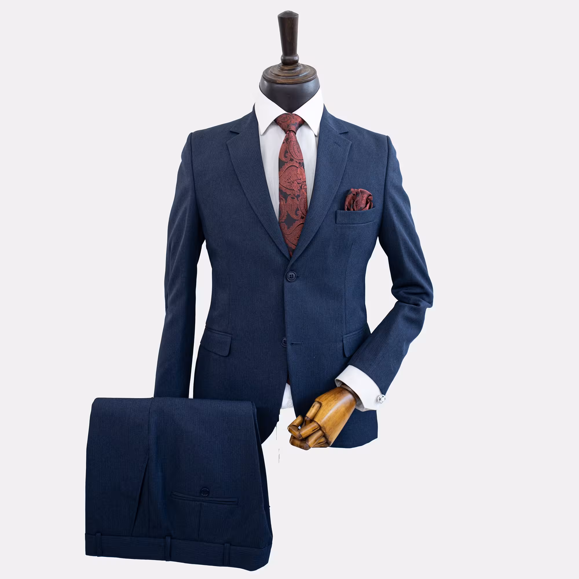کت و شلوار مردانه دو دکمه سرمه ای فاستونی با ارسال رایگان