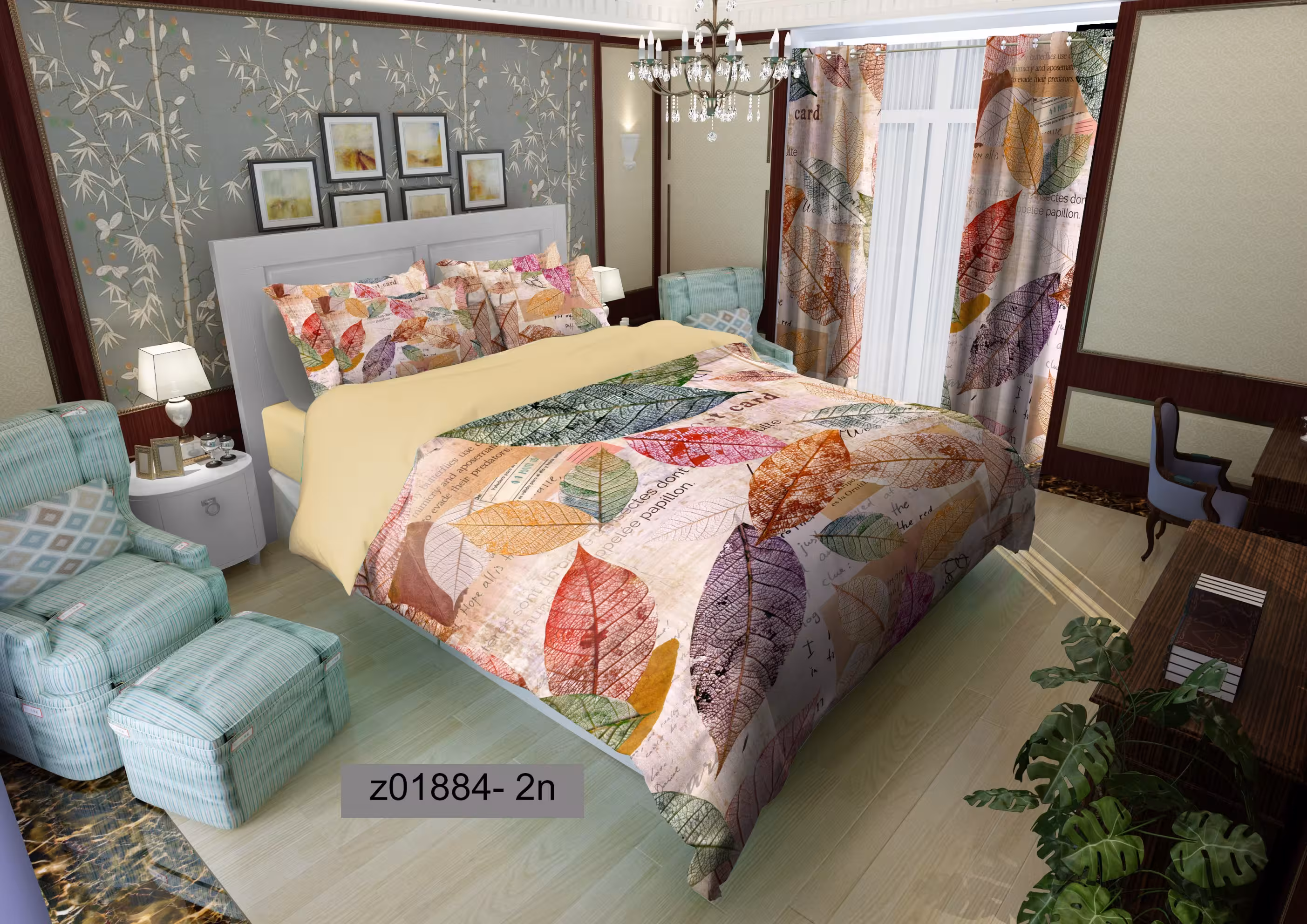 لحاف روتختی تنسل سه بعدی (3D) کالای خواب متین کد 1884