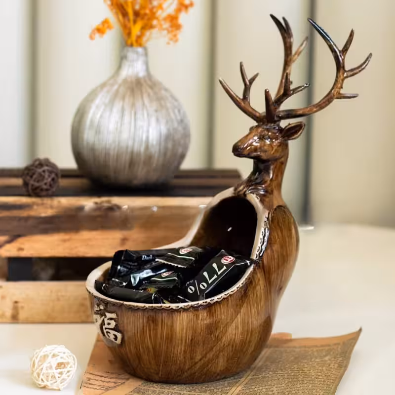 مجسمه دکوری شکلات خوری گوزن کد 105