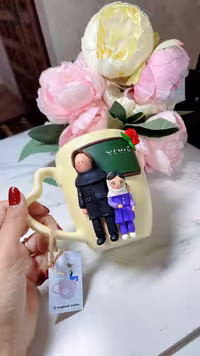 ماگ معلم خمیری عروسکی برجسته