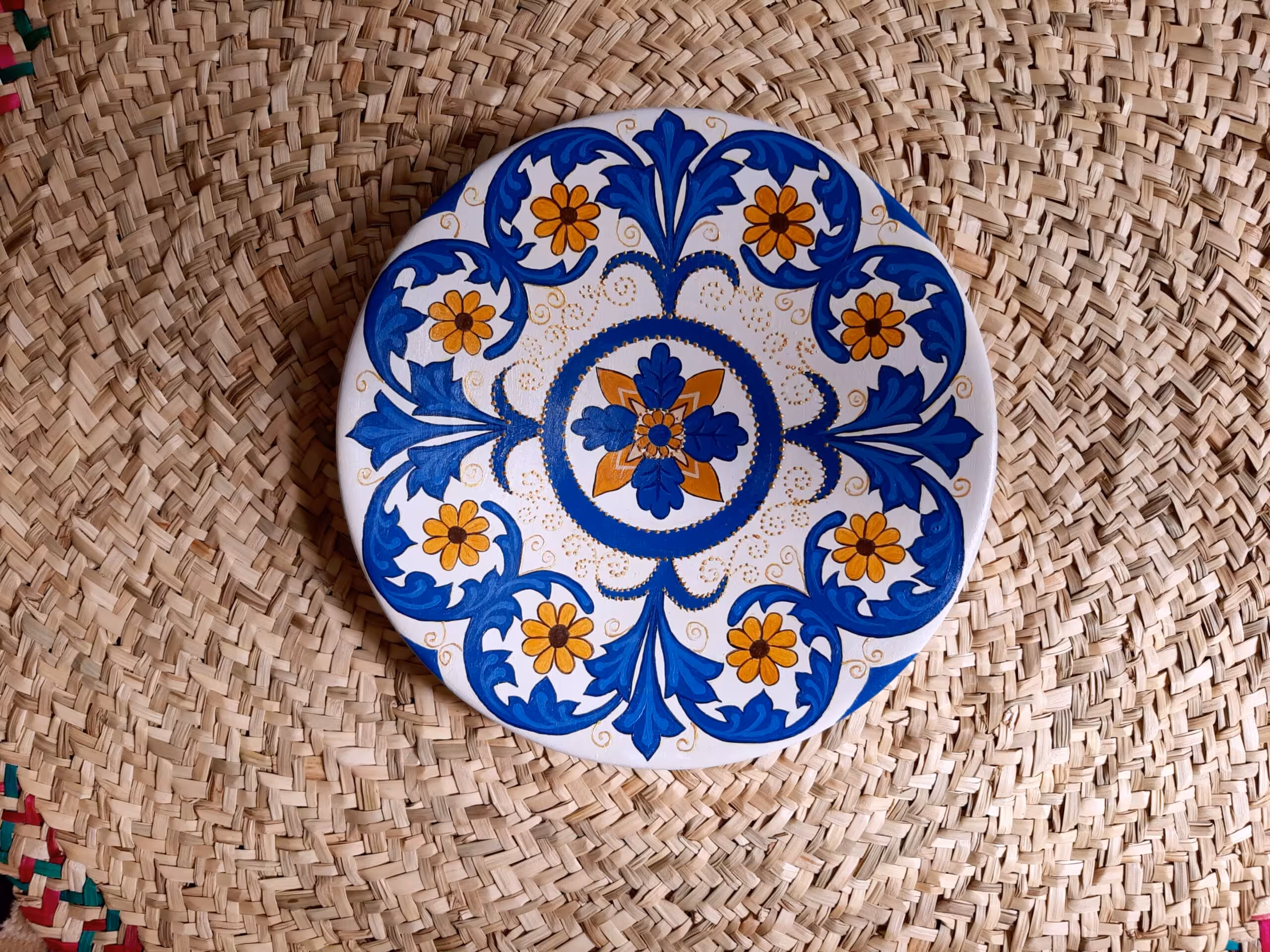 بشقاب دیوارکوب سفالی کد 102574