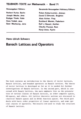 خرید و دانلود نسخه کامل کتاب Banach Lattices and Operators