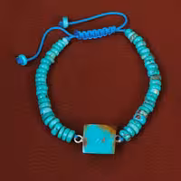 دستبند فیروزه خزامه کد 30412 - جواهری مشاهیر