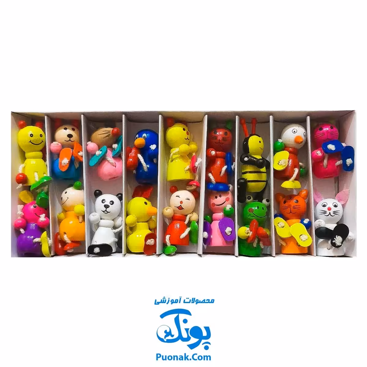 سرمدادی چوبی فانتزی طرح حیوانات بسته ی 18 عددی