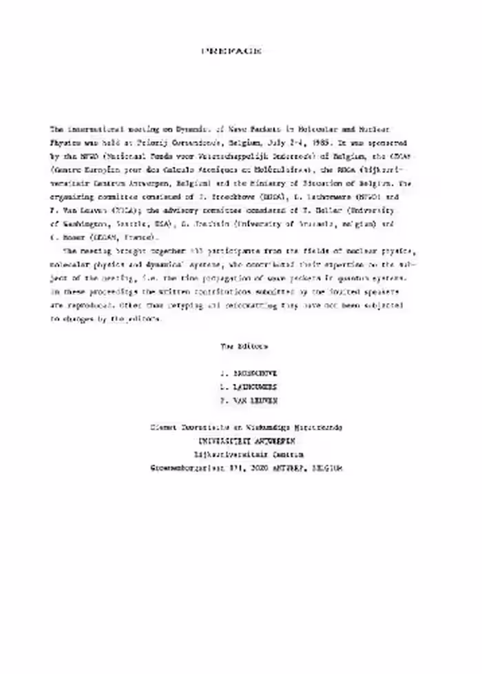 خرید و دانلود نسخه کامل کتاب Dynamics of Wave Packets in Molecular and Nuclear Physics