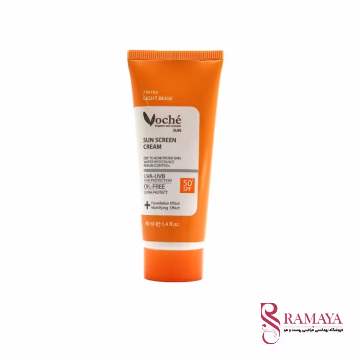 کرم ضد آفتاب رنگی وچه پوست چرب بژ روشن SPF50