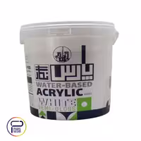 رنگ آکریلیک پایه آب سفید نیمه براق پارس نگار 3/500 کیلویی