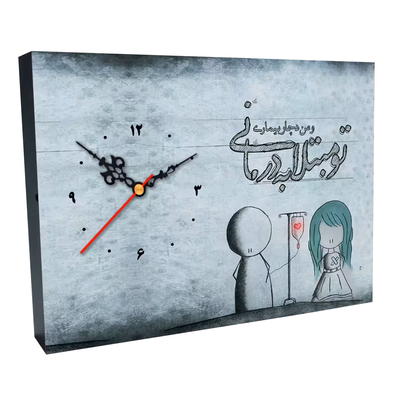 ساعت رومیزی تایپوگرافی فارسی طرح J 10