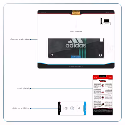 برچسب پوششی ماهوت مدل adidas-Logo مناسب برای تبلت سامسونگ Galaxy Tab A 9.7 2015 T550