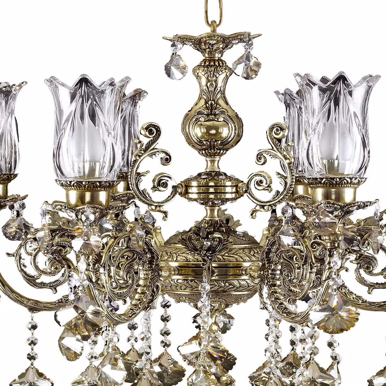 لوستر 7 شعله چشمه نور کد C2504/7-BO