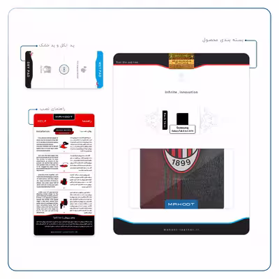 برچسب پوششی ماهوت مدل AC-Milan مناسب برای تبلت سامسونگ Galaxy Tab A 8.0 2019 T290