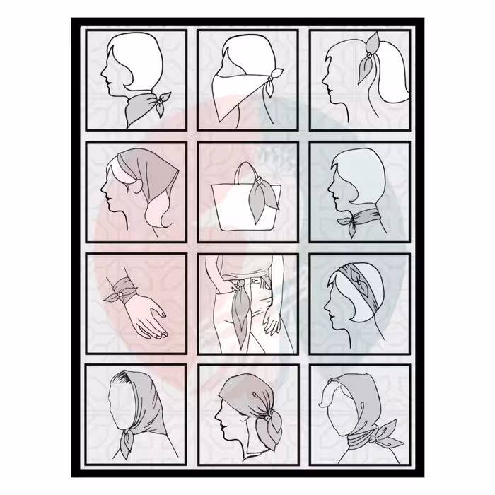 دستمال سر و گردن گدار مدل برگریزان