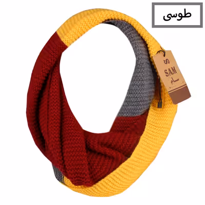 شال گردن بافتنی سام طرح اسپرت رینگی کد LUXE_2022