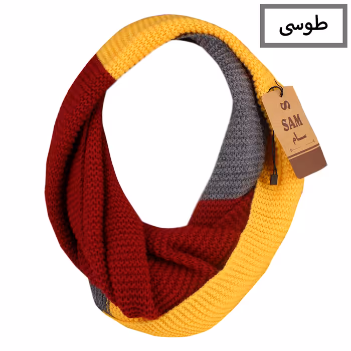 شال گردن بافتنی سام طرح اسپرت رینگی کد LUXE_2022