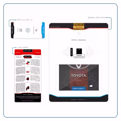 برچسب پوششی ماهوت مدل TOYOTA-Logo مناسب برای تبلت سامسونگ Galaxy Tab 4 7.0 2014 T230