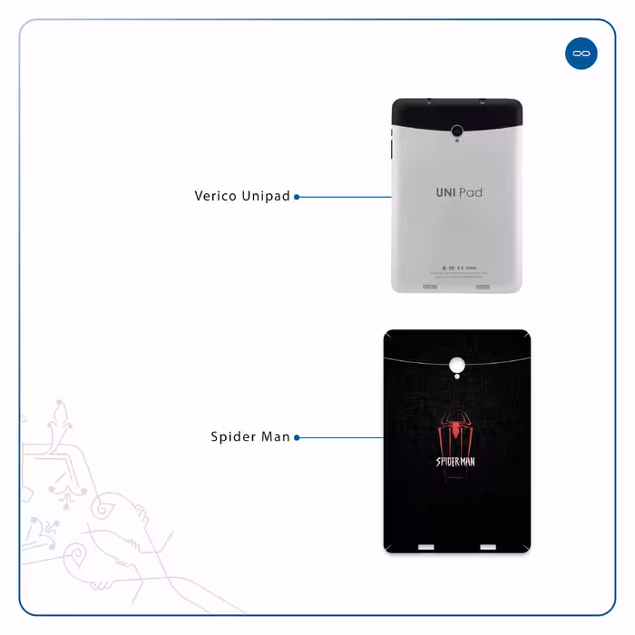 برچسب پوششی ماهوت مدل Spider-Man مناسب برای تبلت وریکو Unipad