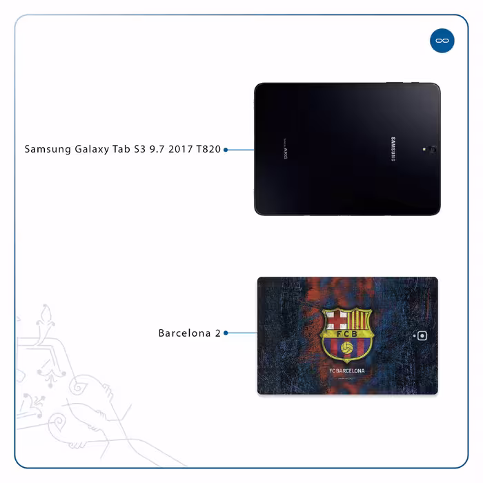 برچسب پوششی ماهوت مدل BARCELONA-2 مناسب برای تبلت سامسونگ Galaxy Tab S3 9.7 2017 T820