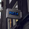 چراغ دیواری نئون دیزاین مدل Pizza-Text-BL_BL