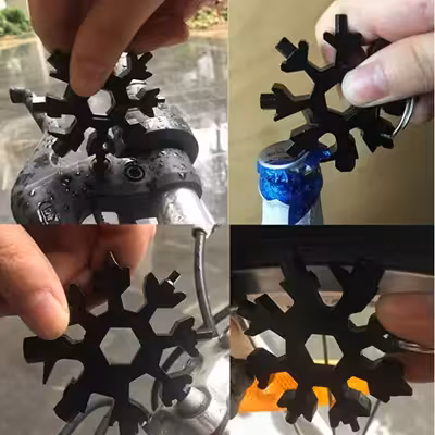 ابزار چندکاره هارمن مدل SNOW FLAKE BLACK 18 IN 1