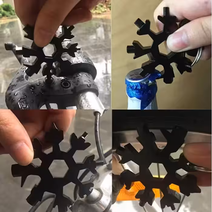 ابزار چندکاره هارمن مدل SNOW FLAKE BLACK 18 IN 1