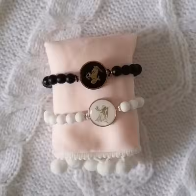 دستبند مدل ماه تولد شهریور و دی F79 مجموعه 2 عددی