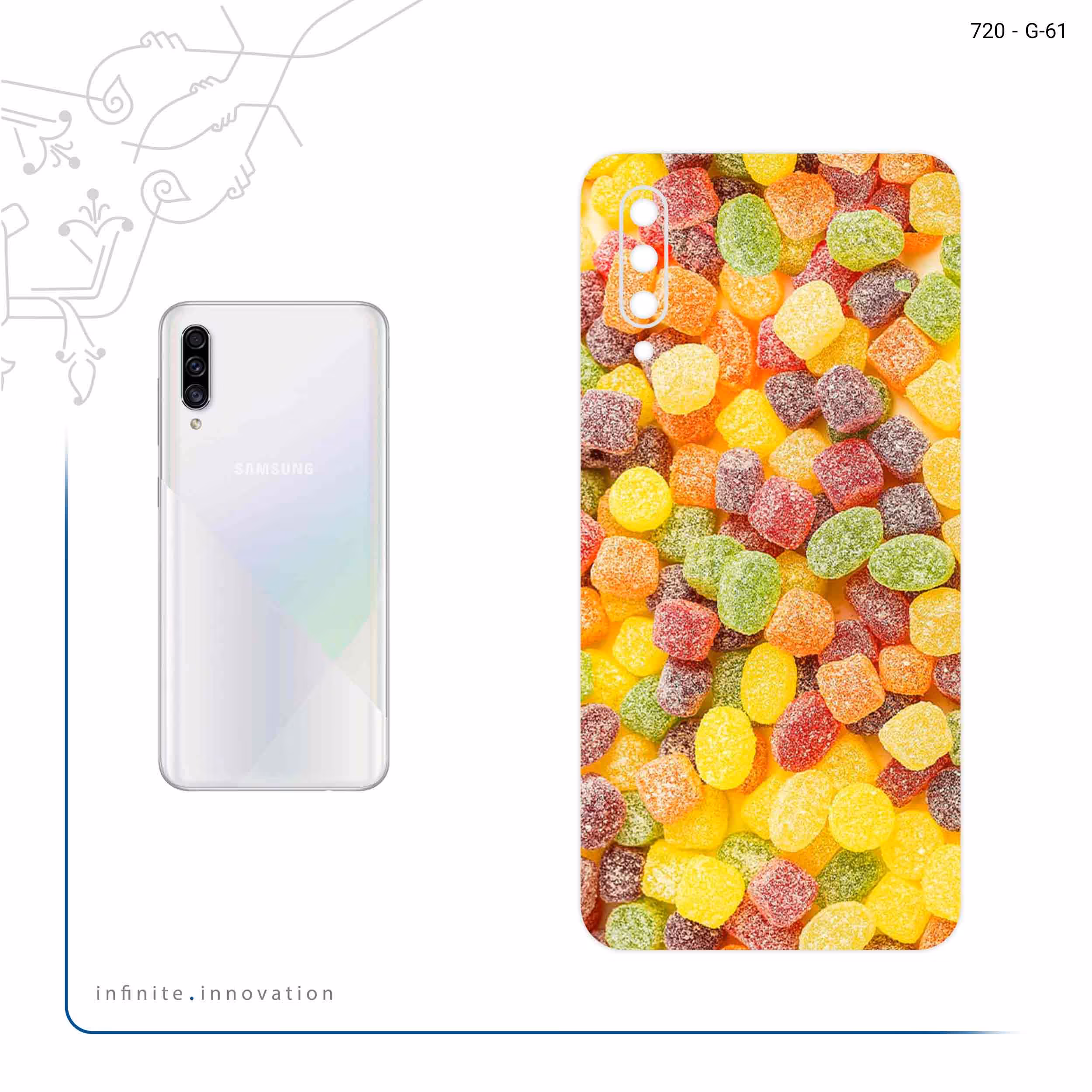 برچسب پوششی ماهوت مدل Gummi candy 2 مناسب برای گوشی موبایل سامسونگ Galaxy A30s