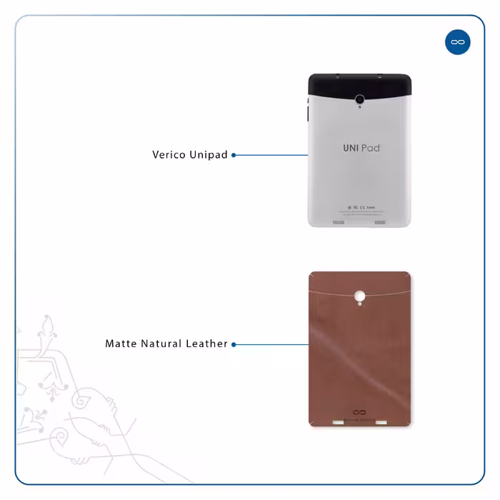 برچسب پوششی ماهوت مدل Matte_Natural_Leather مناسب برای تبلت وریکو Unipad