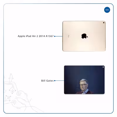 برچسب پوششی ماهوت مدل Bill Gates مناسب برای تبلت اپل iPad Air 2 2014 A1567