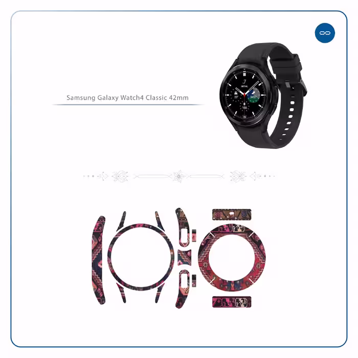 برچسب ماهوت طرح Rug مناسب برای ساعت هوشمند سامسونگ Watch4 Classic 42mm