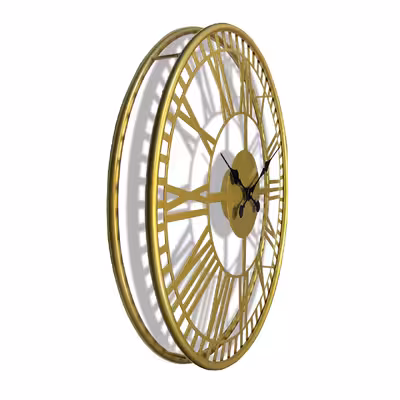 ساعت دیواری آرام مدل سه بعدی فلزی کد 6006