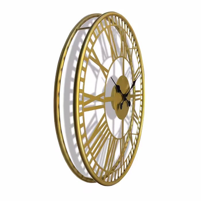 ساعت دیواری آرام مدل سه بعدی فلزی کد 6006