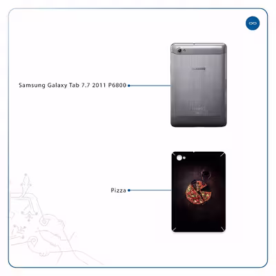 برچسب پوششی ماهوت مدل Pizza مناسب برای تبلت سامسونگ Galaxy Tab 7.7 2011 P6800