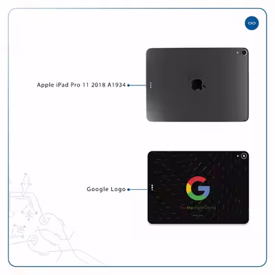 برچسب پوششی ماهوت مدل Google-Logo مناسب برای تبلت اپل iPad Pro 11 2018 A1934