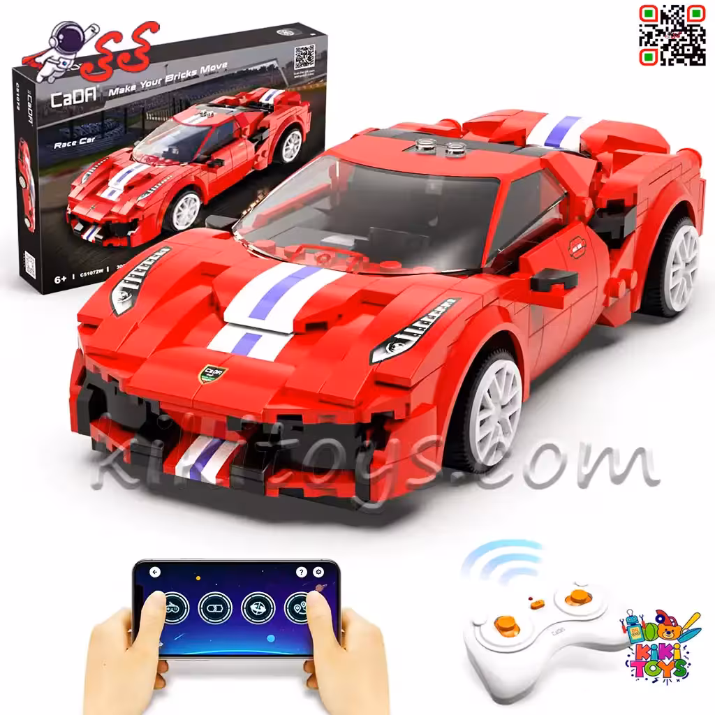 لگو تکنیک ماشین فراری مدل Ferrari 488 برند CaDA کد C51072W – سوپر اسپرت کنترلی با ریموت و اپلیکیشن موبایل
