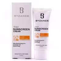 کرم ضد آفتاب  SPF50 بژ روشن مناسب پوست خشک و حساس بیزانس 40 میلی لیتر