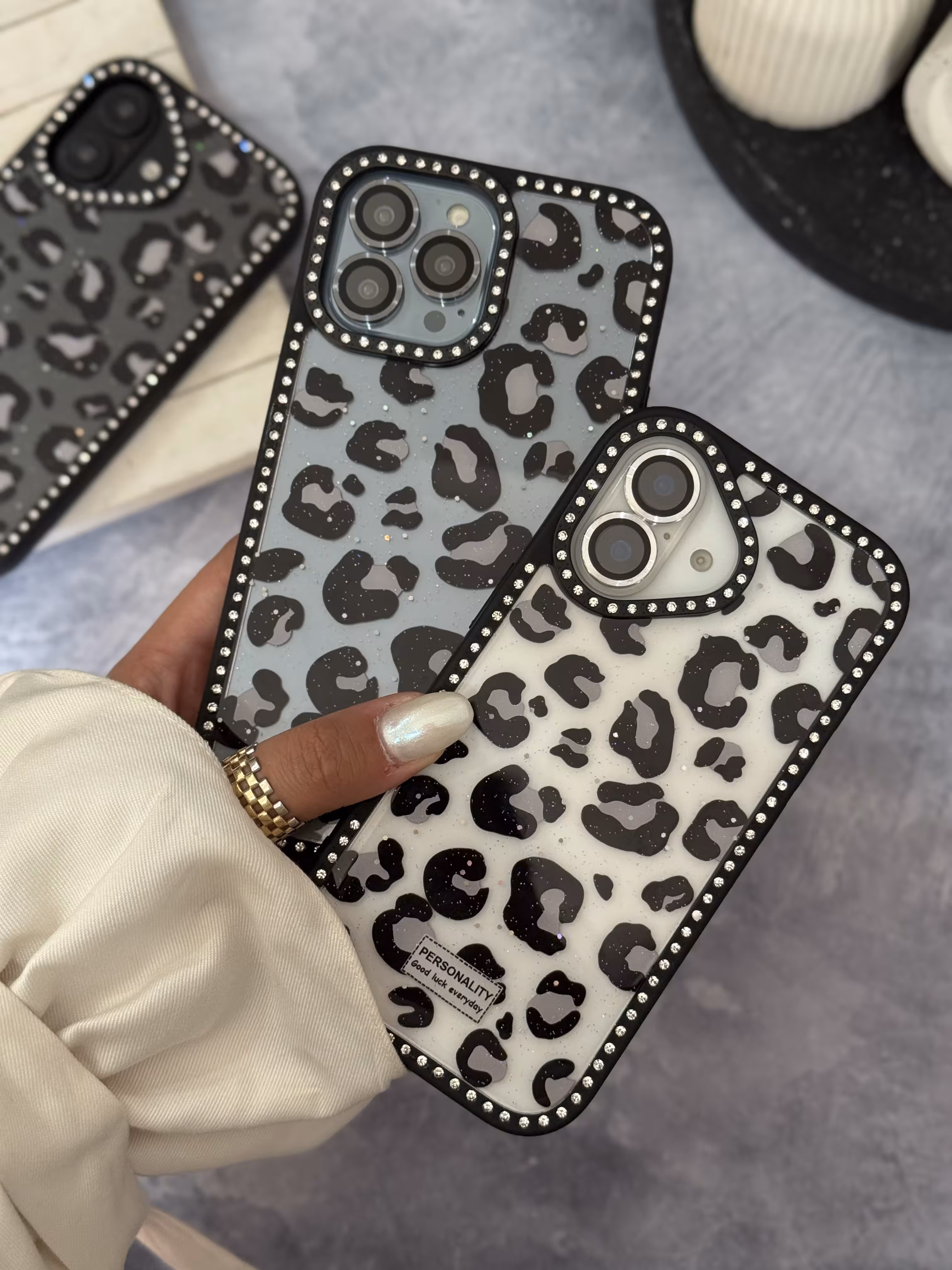 قاب پلنگی نگین دار